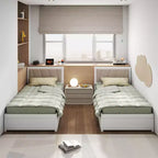 Twin Size Platform Bed Frame with 2 Storage Drawers and Upholstered Headboard