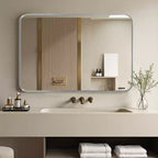 32x22 Rectangle Wall Mirror with Metal Frame, Silver