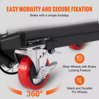 Hydraulic Lift Table Cart, 500 lbs Capacity, 28.5" Lifting Height, Manual Single Scissor Lift with 4 Wheels and Non-Slip Pad
