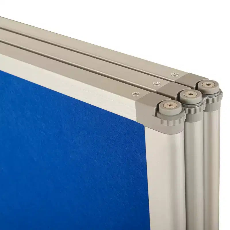 3-Panel Mobile Room Divider with Dry-Erase and Felt Panels