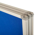 3-Panel Mobile Room Divider with Dry-Erase and Felt Panels