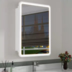 LED Medicine Cabinet with Mirror – Recessed or Wall Mounted, Dimmable 3-Mode Light, Anti-Fog, Adjustable Shelves