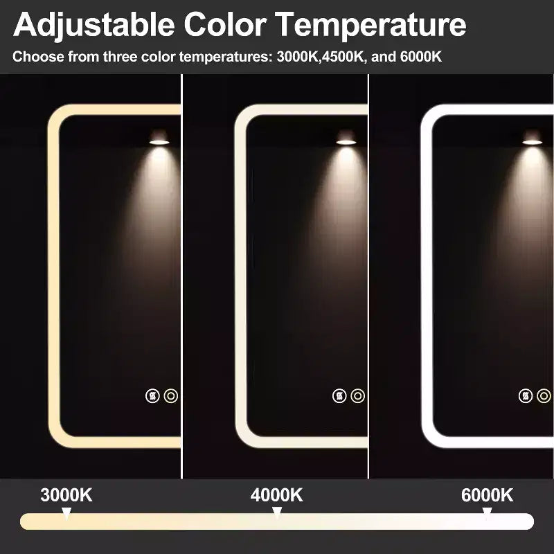 LED Medicine Cabinet with Mirror – Recessed or Wall Mounted, Dimmable 3-Mode Light, Anti-Fog, Adjustable Shelves