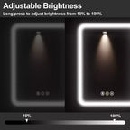 LED Medicine Cabinet with Mirror – Recessed or Wall Mounted, Dimmable 3-Mode Light, Anti-Fog, Adjustable Shelves