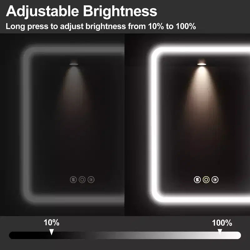 LED Medicine Cabinet with Mirror – Recessed or Wall Mounted, Dimmable 3-Mode Light, Anti-Fog, Adjustable Shelves