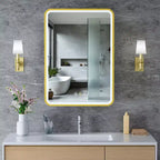 LED Medicine Cabinet with Mirror – Recessed or Wall Mounted, Dimmable 3-Mode Light, Anti-Fog, Adjustable Shelves