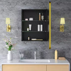 LED Medicine Cabinet with Mirror – Recessed or Wall Mounted, Dimmable 3-Mode Light, Anti-Fog, Adjustable Shelves