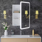 LED Medicine Cabinet with Mirror – Recessed or Wall Mounted, Dimmable 3-Mode Light, Anti-Fog, Adjustable Shelves