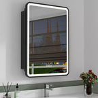 LED Medicine Cabinet with Mirror – Recessed or Wall Mounted, Dimmable 3-Mode Light, Anti-Fog, Adjustable Shelves