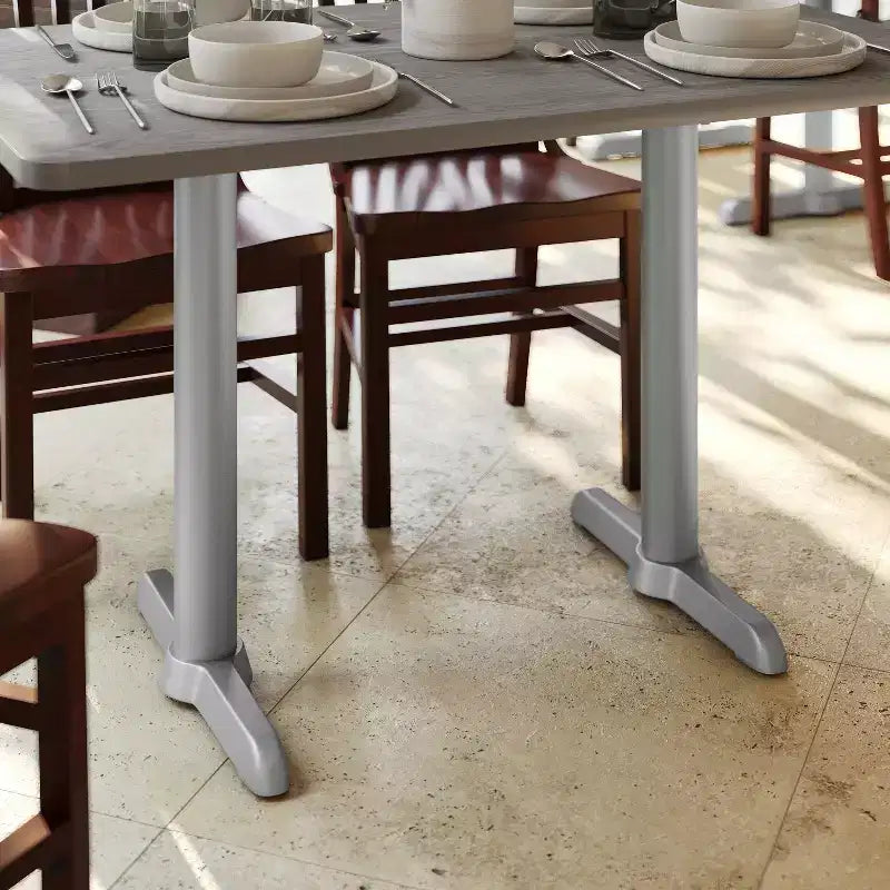 Cast Iron Table T-Base, 5'' x 22'', 28'' Height, 500 lb Capacity