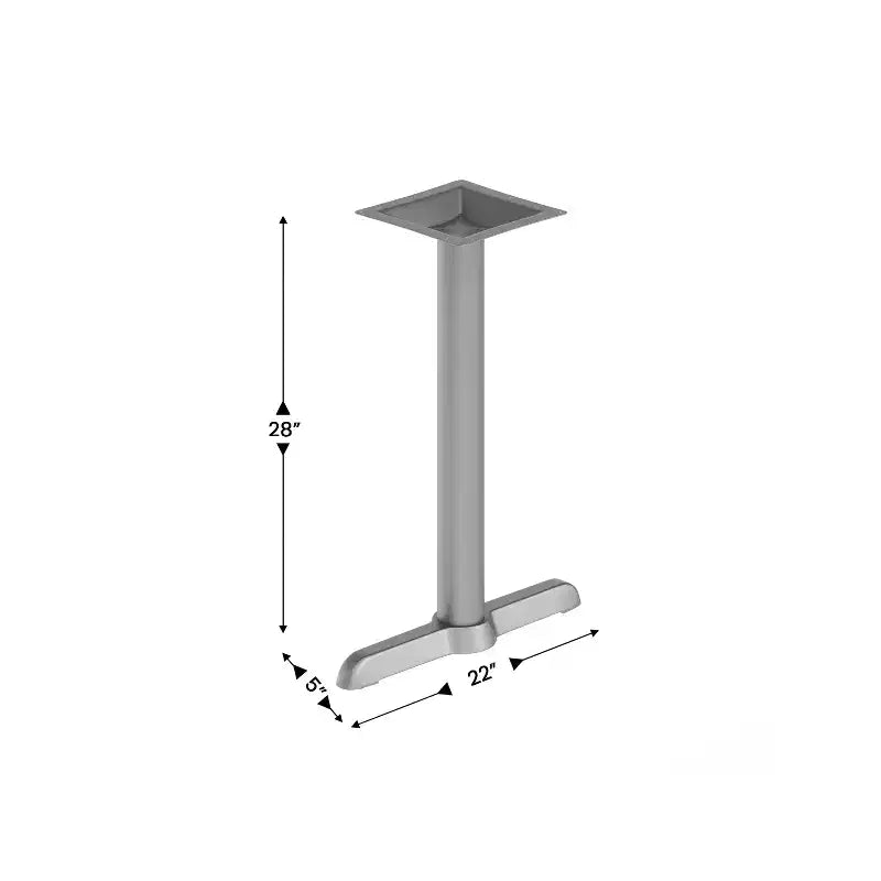 Cast Iron Table T-Base, 5'' x 22'', 28'' Height, 500 lb Capacity