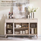 60-Inch Buffet Sideboard Cabinet with 3 Drawers and 4 Doors