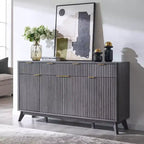 60-Inch Buffet Sideboard Cabinet with 3 Drawers and 4 Doors