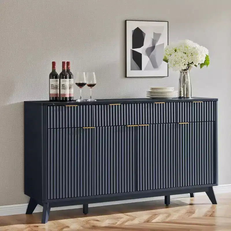 60-Inch Buffet Sideboard Cabinet with 3 Drawers and 4 Doors