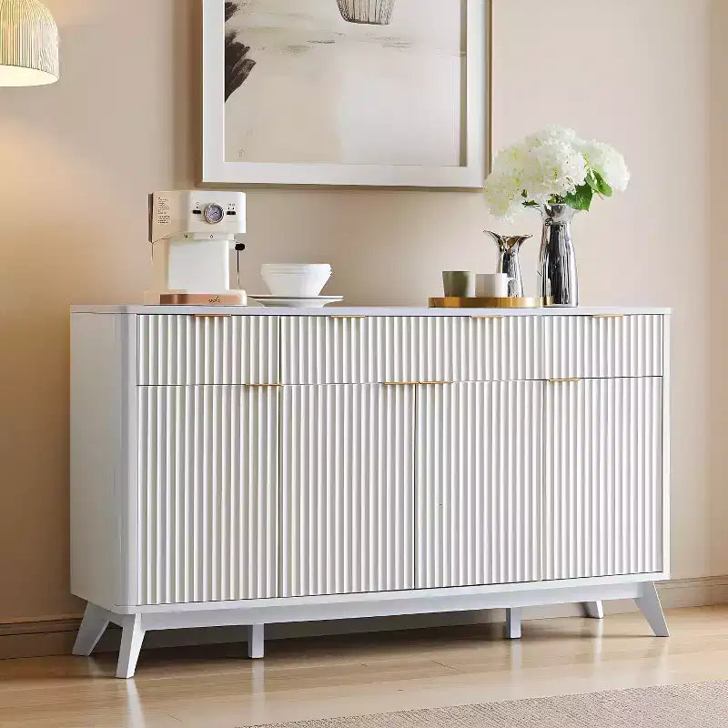 60-Inch Buffet Sideboard Cabinet with 3 Drawers and 4 Doors