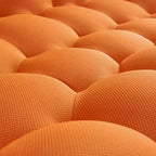 75-Inch Upholstered Loveseat Sofa with Honeycomb Pattern, Orange