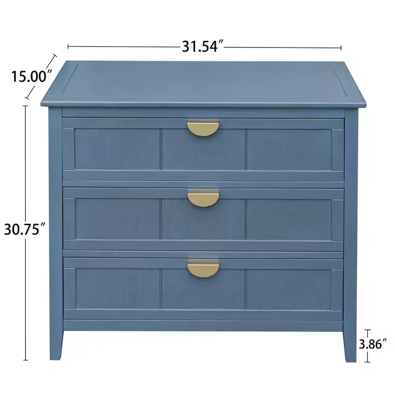 31.5" 3-Drawer Storage Cabinet