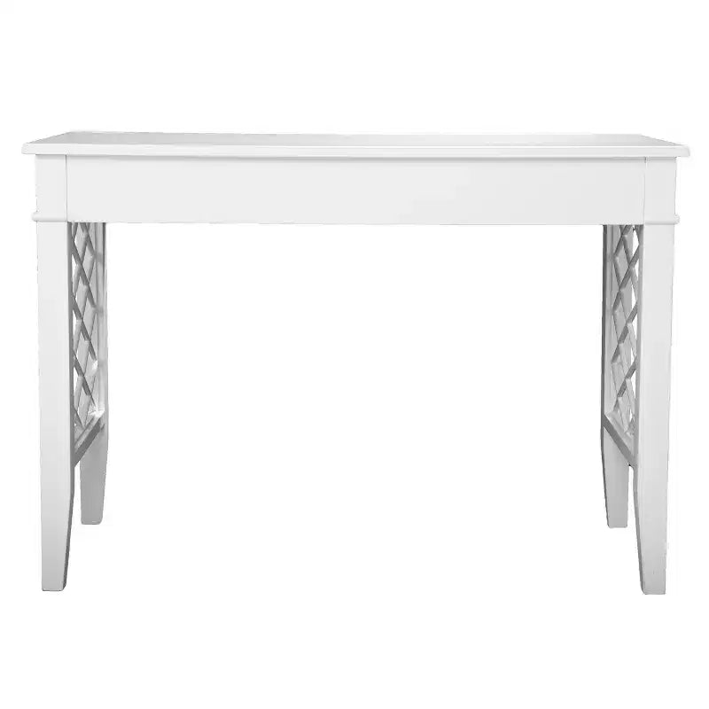 White Writing Desk with Drawers