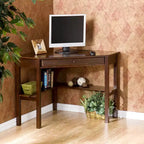 Corner Computer Desk - Brown