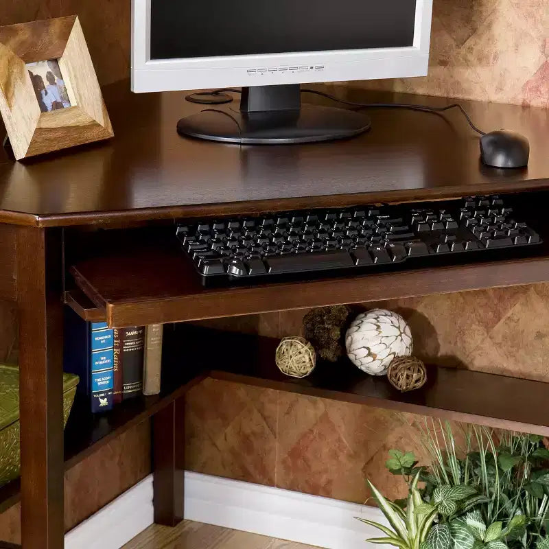 Corner Computer Desk - Brown