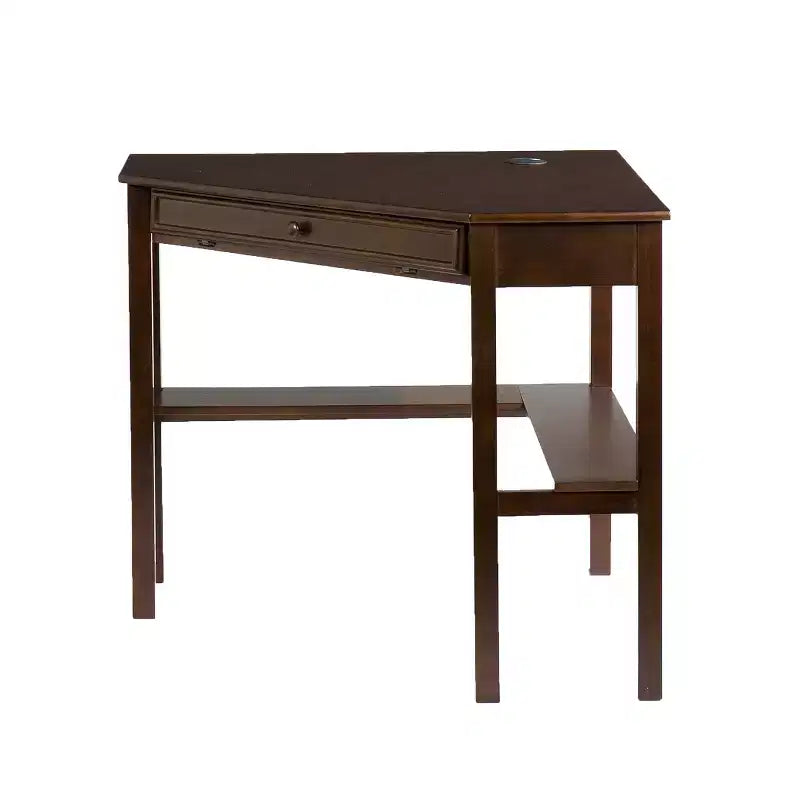 Corner Computer Desk - Brown