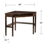 Corner Computer Desk - Brown