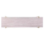 Faux Marble Console Table with Storage - Gold Frame