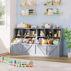 Kids Bookshelf and Toy Storage Organizer