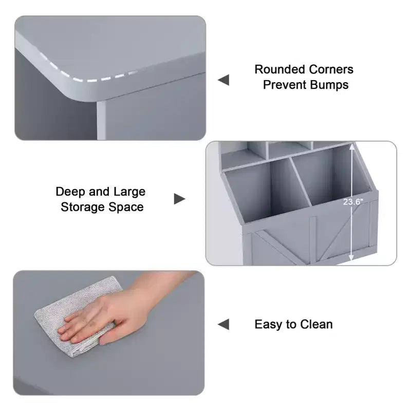 Kids Bookshelf and Toy Storage Organizer