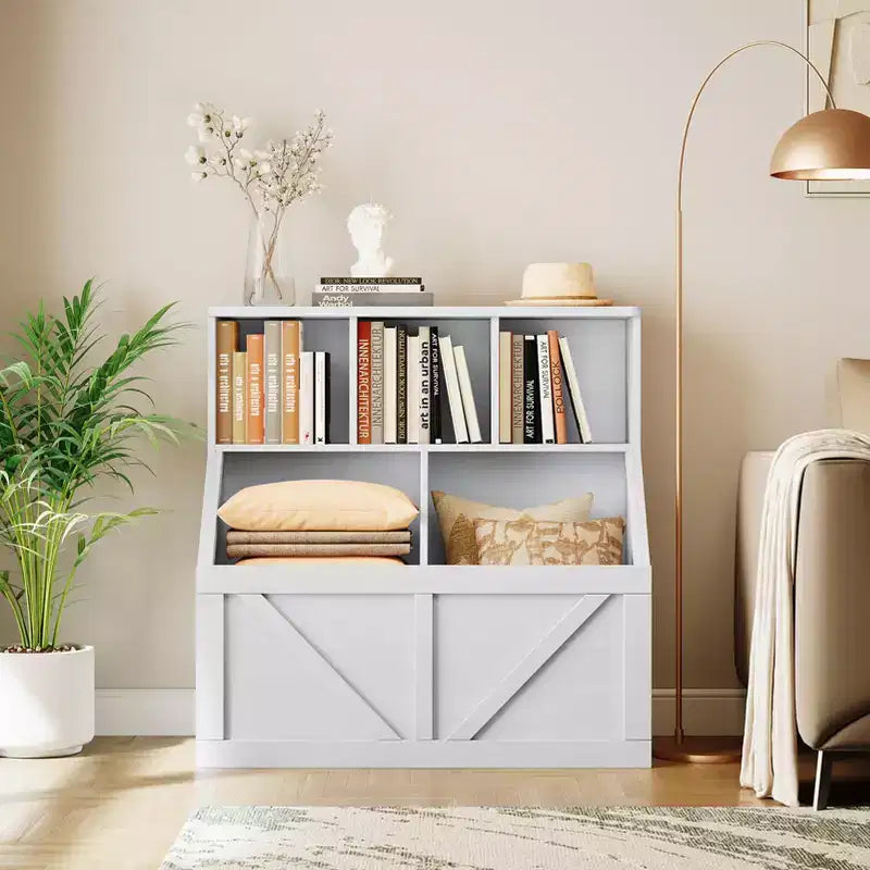 Kids Bookshelf and Toy Storage Organizer