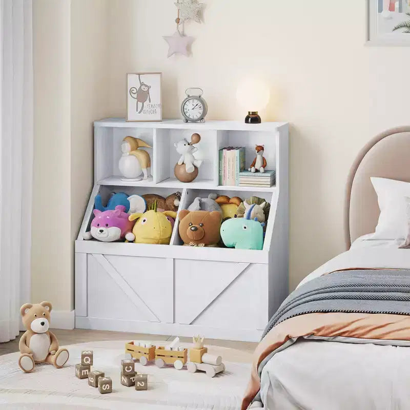 Kids Bookshelf and Toy Storage Organizer
