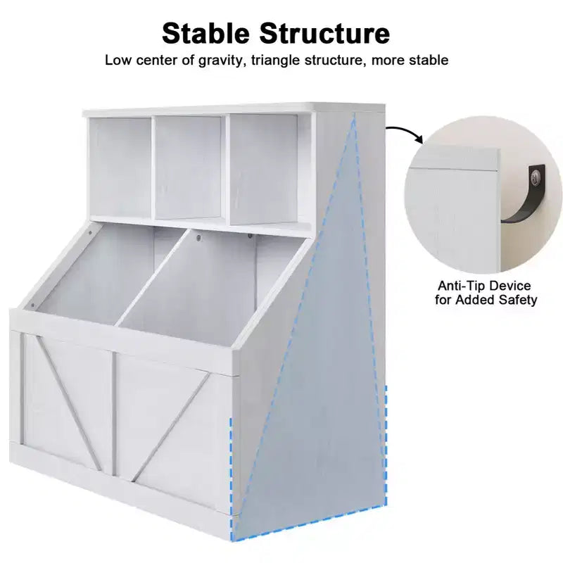 Kids Bookshelf and Toy Storage Organizer