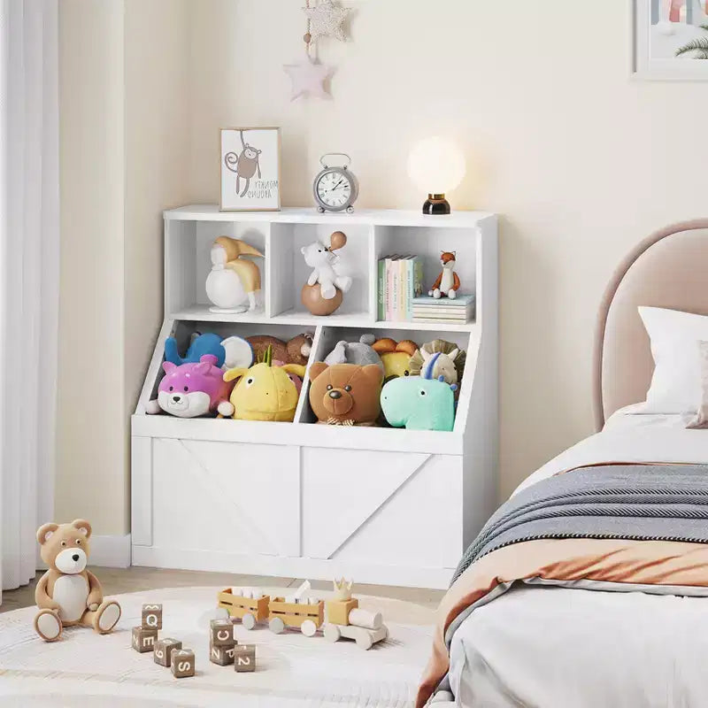 Kids Bookshelf and Toy Storage Organizer