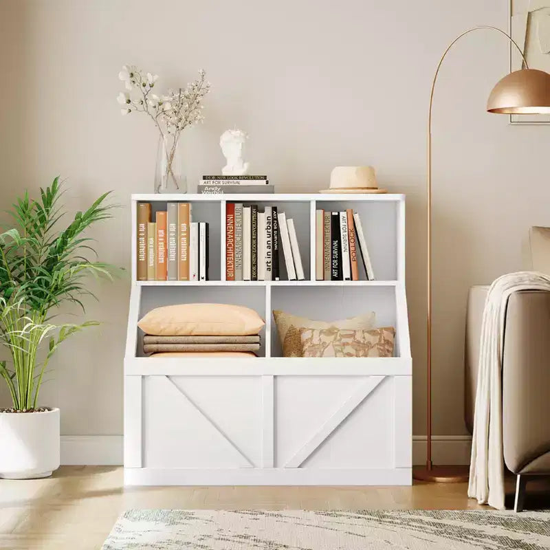 Kids Bookshelf and Toy Storage Organizer