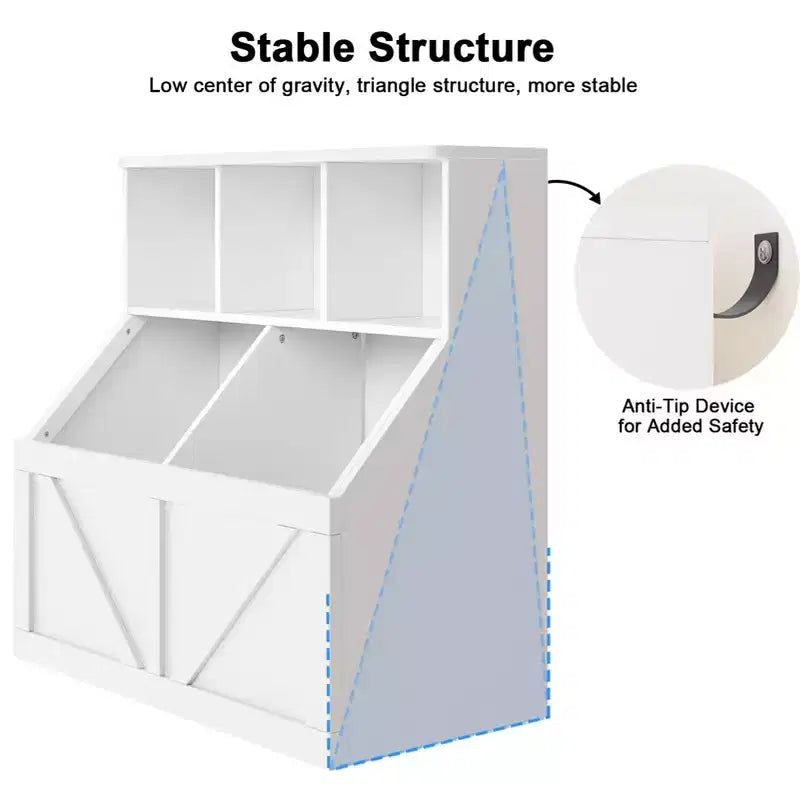 Kids Bookshelf and Toy Storage Organizer
