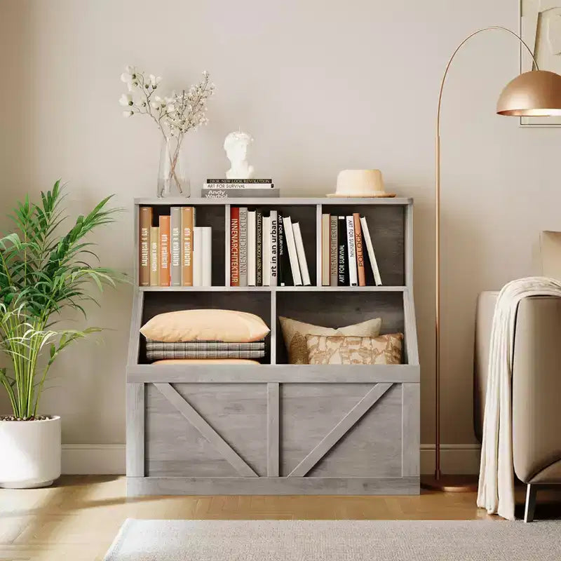 Kids Bookshelf and Toy Storage Organizer