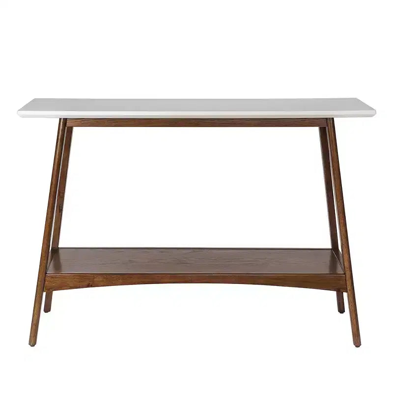 48" Wood Console Table with Lower Shelf