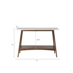 48" Wood Console Table with Lower Shelf