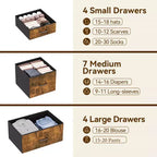 15-Drawer Fabric Dresser with Metal Frame