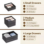 15-Drawer Fabric Dresser with Metal Frame