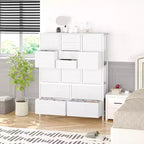 15-Drawer Fabric Dresser with Metal Frame