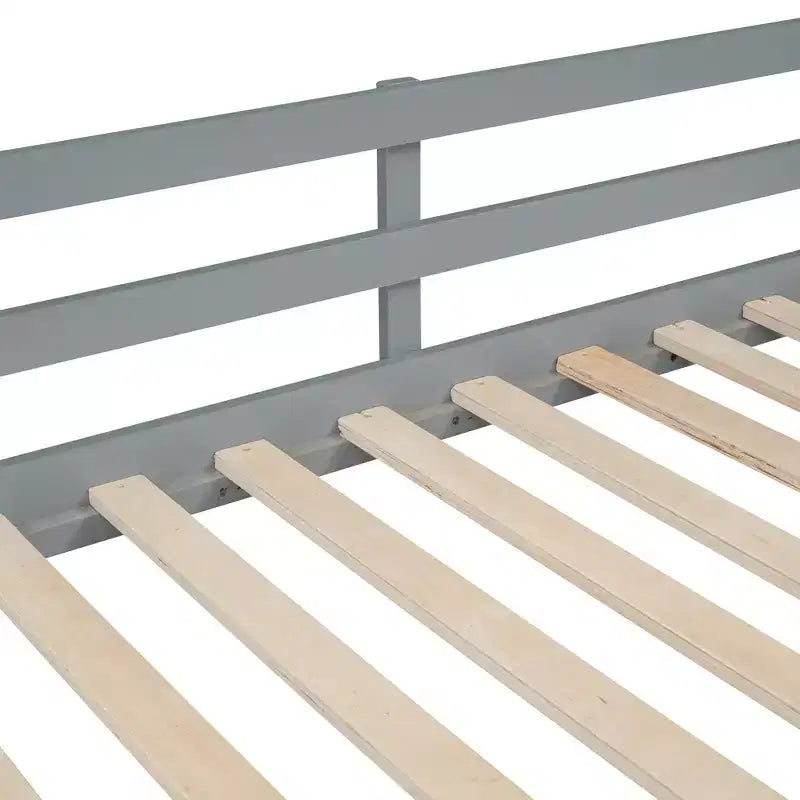 Twin over Twin House-Shaped Bunk Bed with Slide and Ladder