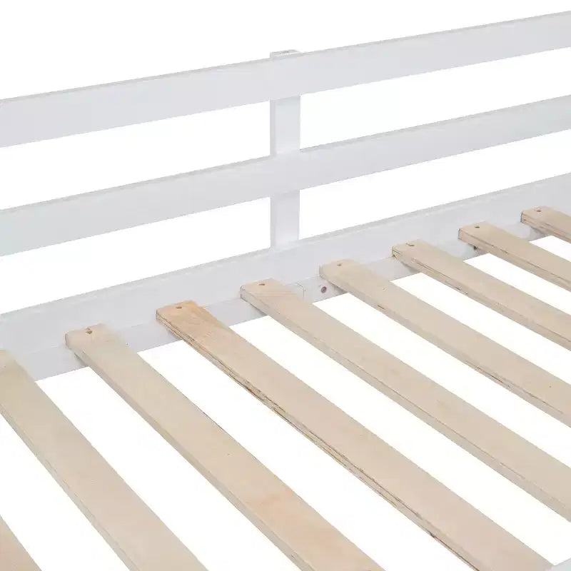 Twin over Twin House-Shaped Bunk Bed with Slide and Ladder