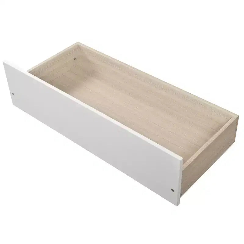 Full over Full Bunk Bed with Storage Drawers and Shelves
