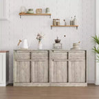 Sideboard Buffet Cabinet with 4 Drawers and Storage Compartments