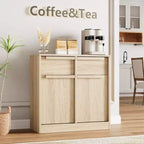 Sideboard Buffet Cabinet with 4 Drawers and Storage Compartments