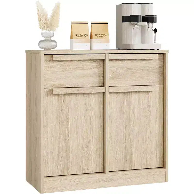 Sideboard Buffet Cabinet with 4 Drawers and Storage Compartments