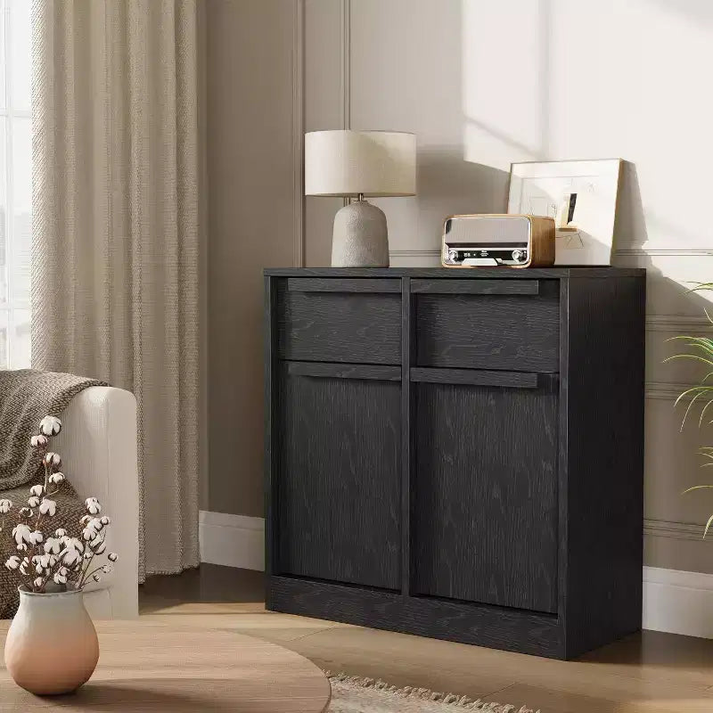 Sideboard Buffet Cabinet with 4 Drawers and Storage Compartments