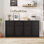 Sideboard Buffet Cabinet with 4 Drawers and Storage Compartments