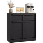 Sideboard Buffet Cabinet with 4 Drawers and Storage Compartments